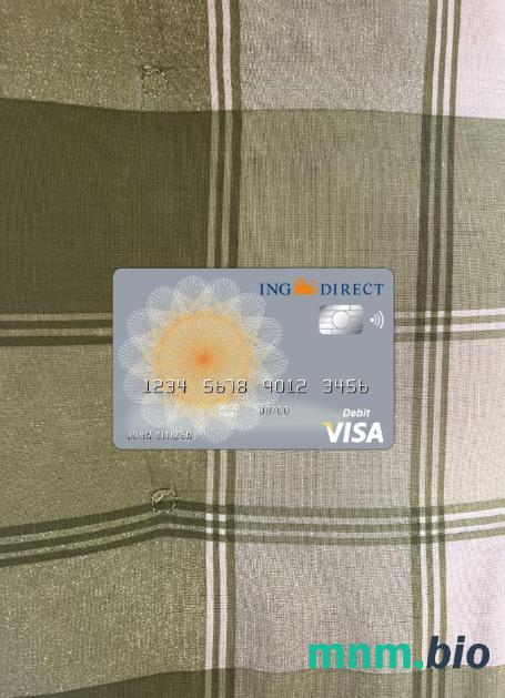 Australia Ing direct bank wygląd zdjęcia karty wizowej skan PSD + zdjęcie